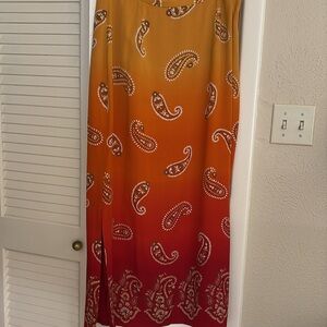 Long silk/polyester skirt